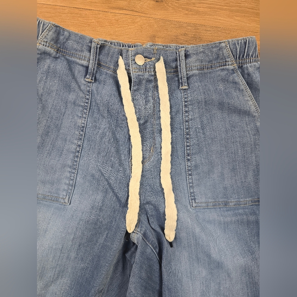 Judy Blue Relaxed Blue Jeans with Drawstring - Picture 2 of 6